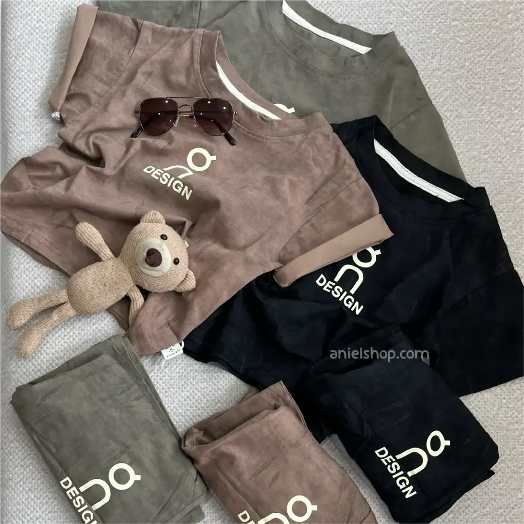 ست تیشرت شلوارک اسپرت DESIGN مناسب 2 تا 11 سال