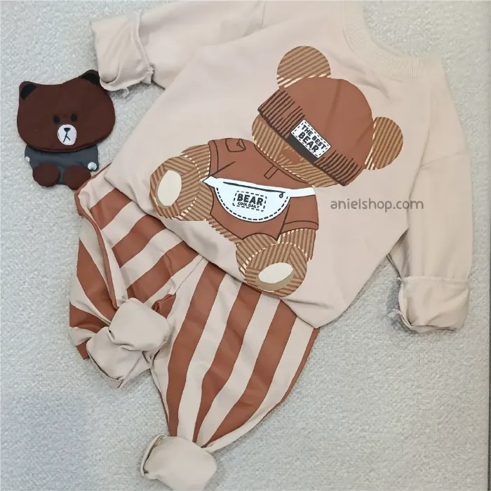 ست بلوز و شلوار اسپرت بچه گانه نخ پنبه 3 تا 10 سال