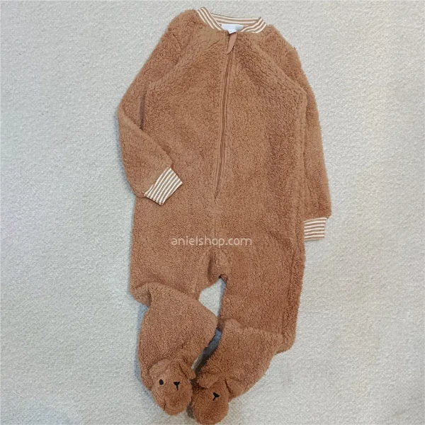 سرهمی خز جوراب دار طرح خرس ۱۸ تا ۲۴ ماه